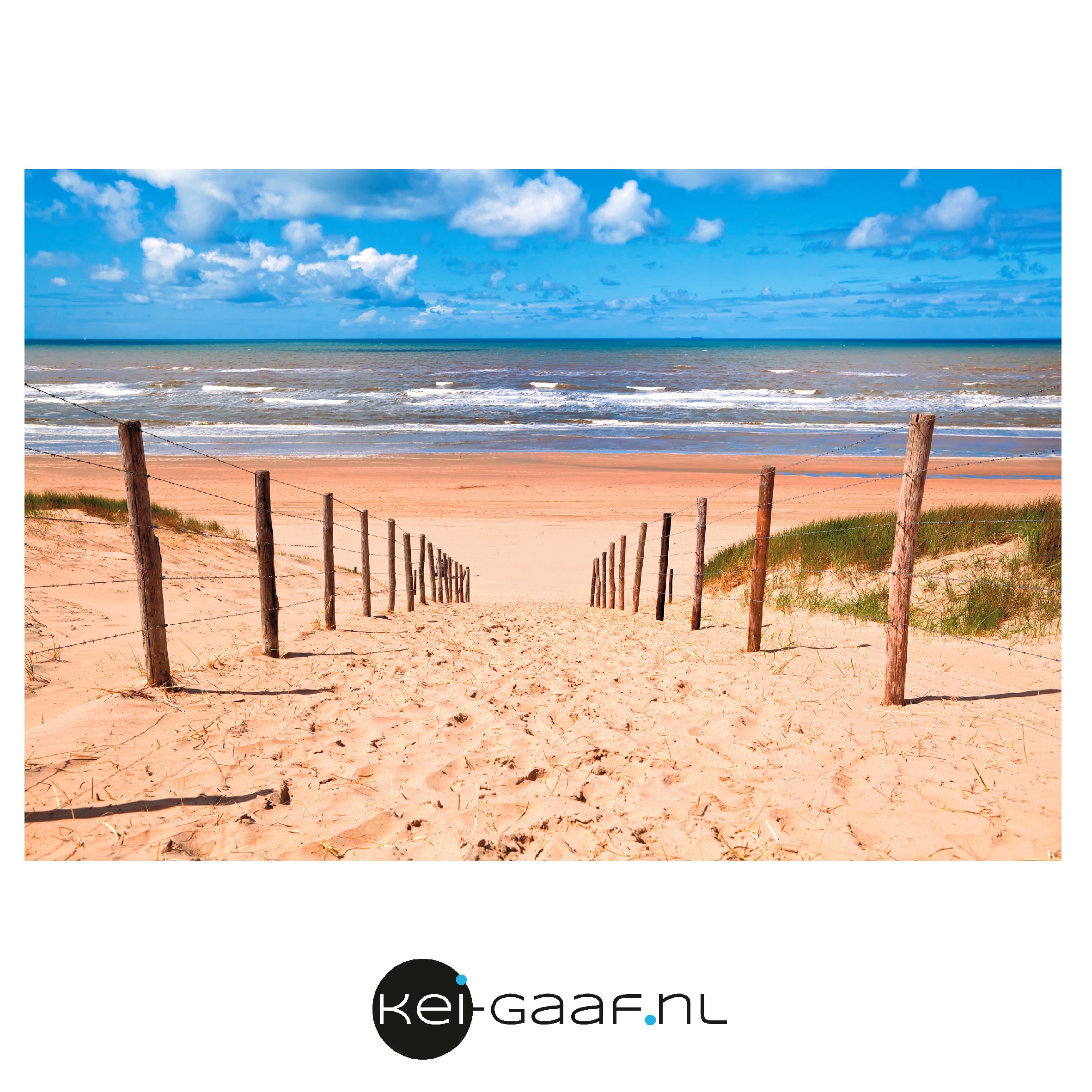 Muursticker canvas zee strand duin 9A - Afbeelding 3