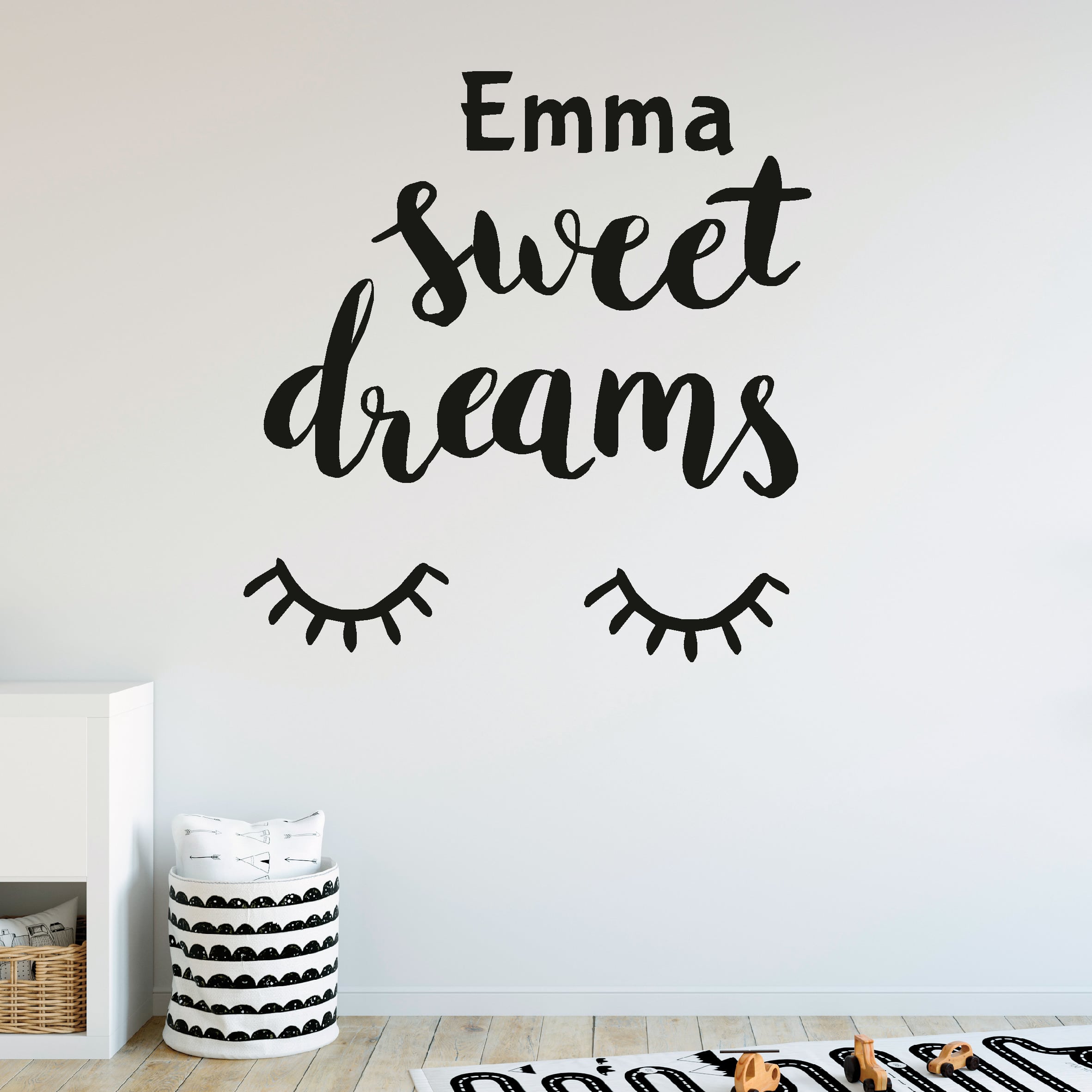 Muursticker gesneden ‘Sweet dreams’ ogen